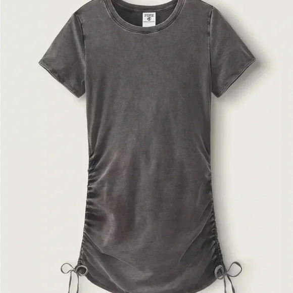 - Victoria's Secret PINK Ruched Side Short Sleeve mini dress size M - Picture 3 of 15